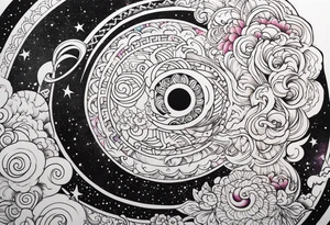 Glitter Galaxy nightmare tattoo idea