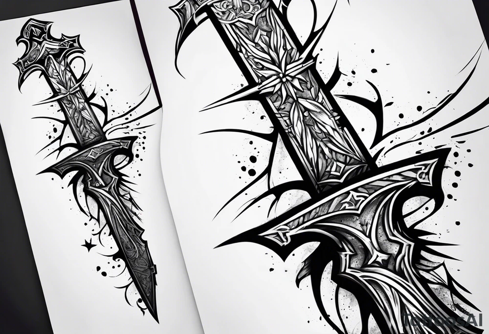 A shattered sword tattoo idea