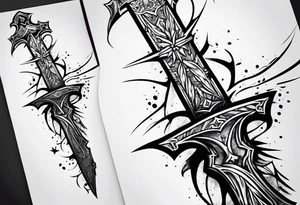 A shattered sword tattoo idea