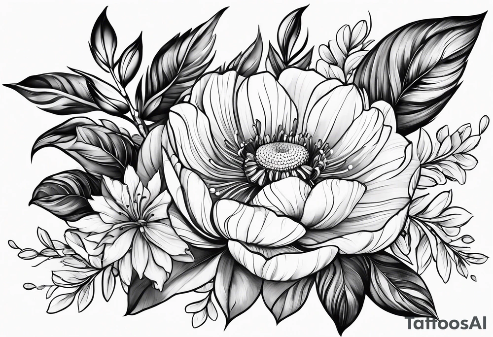 Flowers Amber Elizabeth Worthington 07-11-2023 tattoo idea