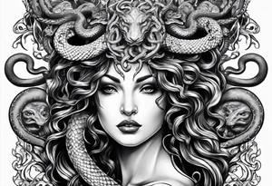 Medusa with snakes tattoo idea