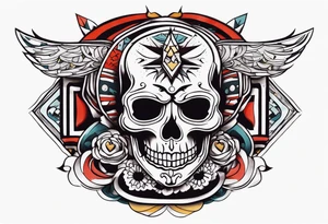 Rock a billy arm sleeve
Verschiedene Motive tattoo idea