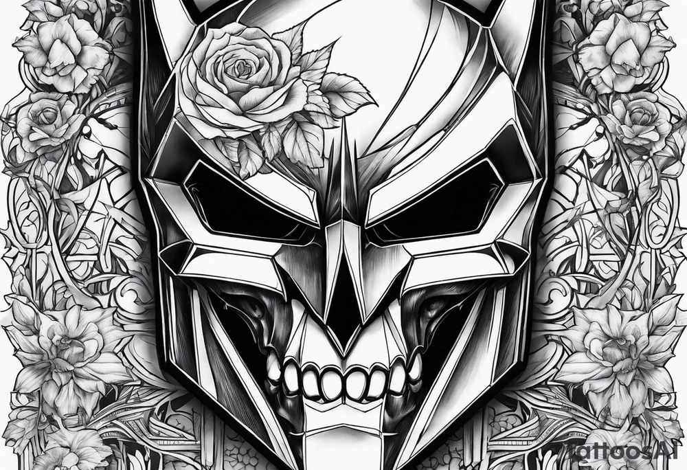 skull of batman tattoo idea
