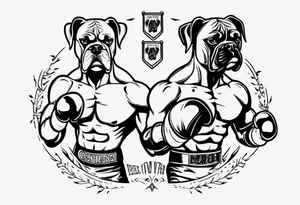 boxer in a boxing ring tattoo idea