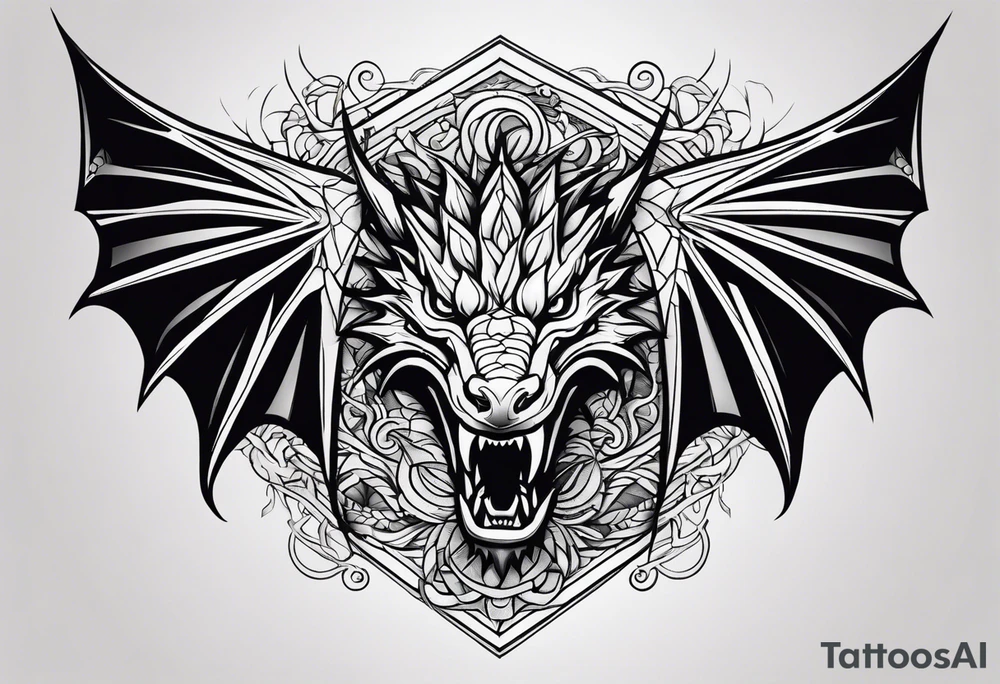 roaring dragons tattoo idea
