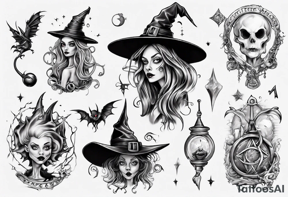 witch tattoo idea