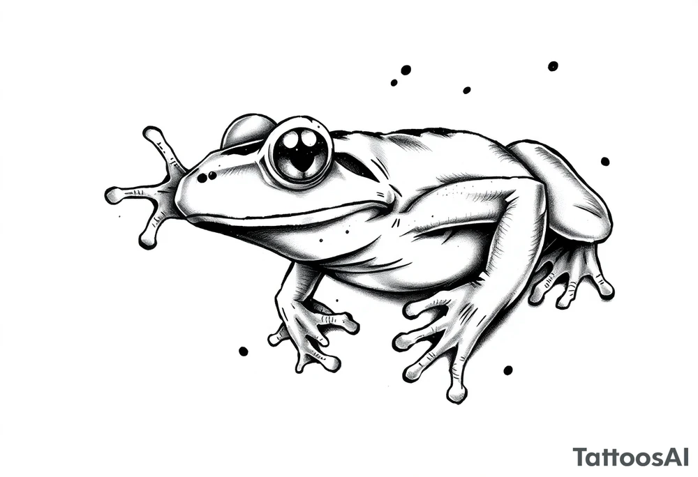 frog attack tattoo idea