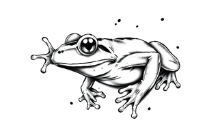 frog attack tattoo idea