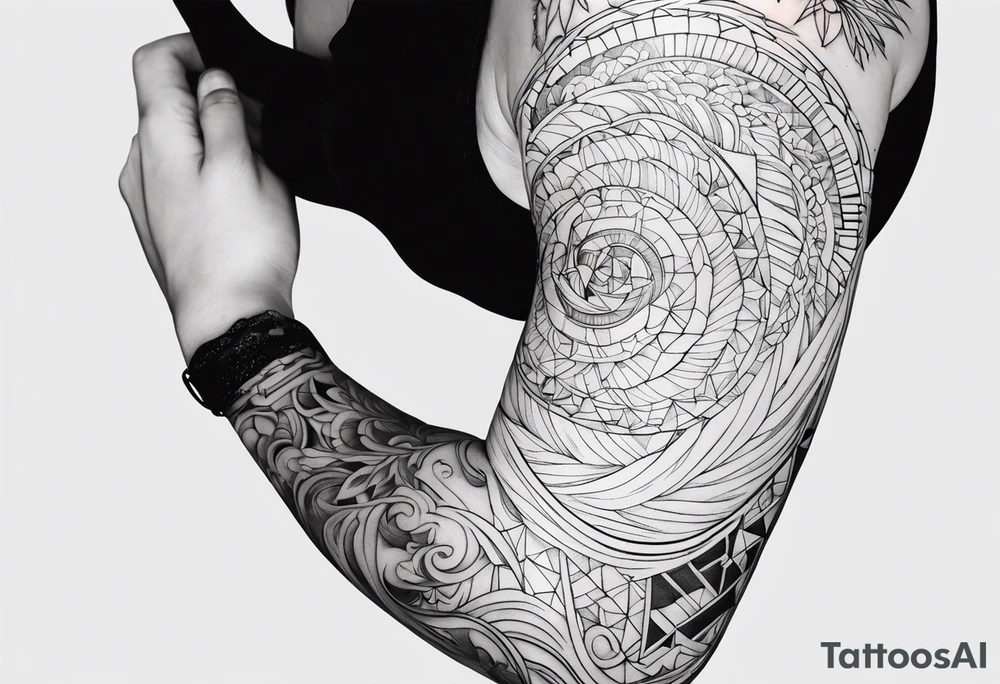 ONE LINE FROLM SHOULDER TO WRIST tattoo idea