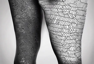 pattern geometric full male leg sleeve tile honeycomb tattoo idea