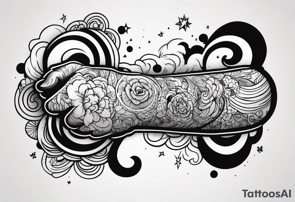 Reincarnation long forearm tattoo tattoo idea