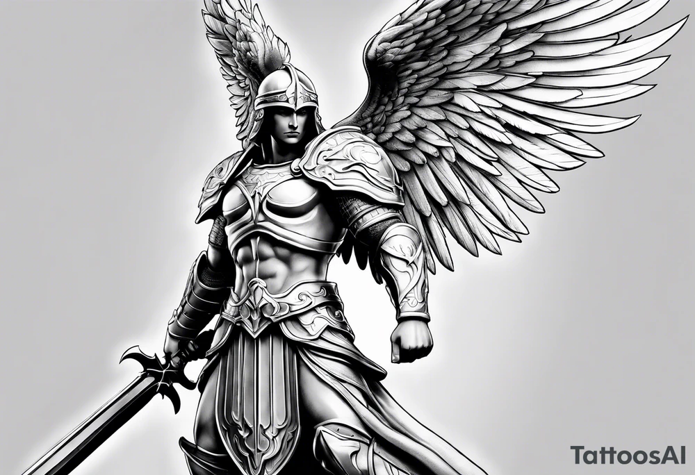 archangel warrior tattoo idea
