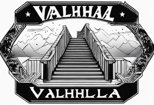 Valhalla  fog stairs tattoo idea