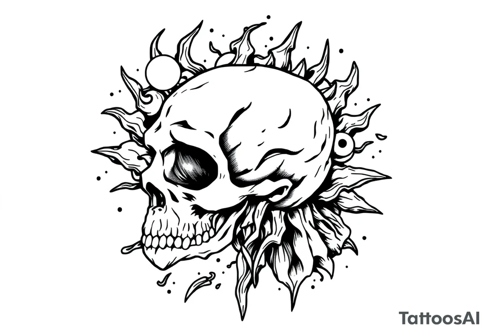 lost in thoughts but not much detail tattoo idea