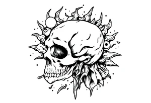 lost in thoughts but not much detail tattoo idea