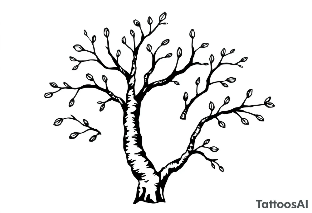 birch tree tattoo idea