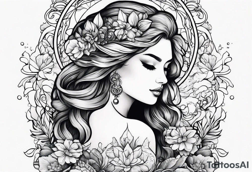 a storybook siren tattoo idea
