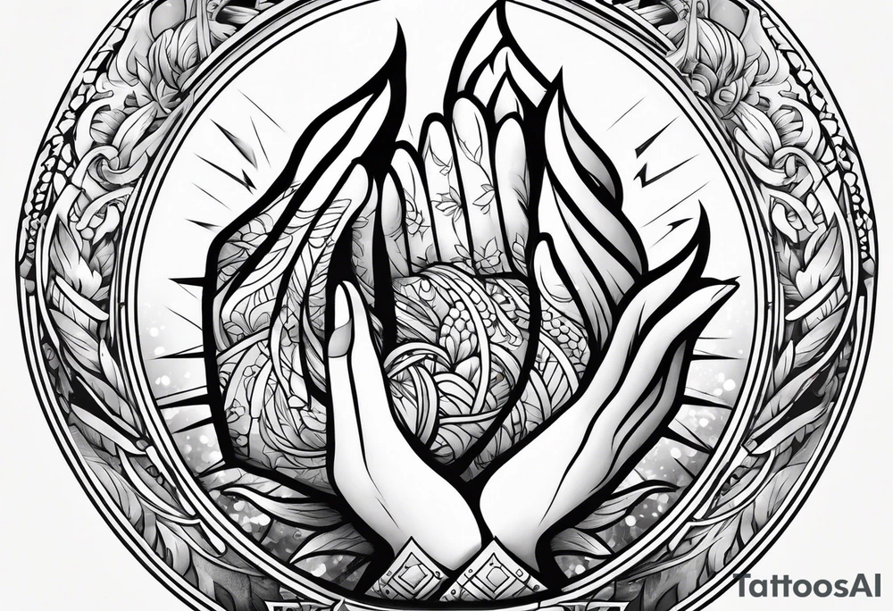 praying hands tattoo idea