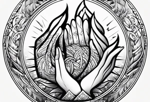 praying hands tattoo idea
