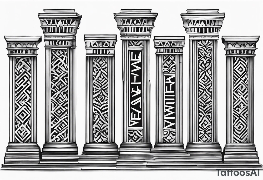 Valhalla steps
 pillars tattoo idea