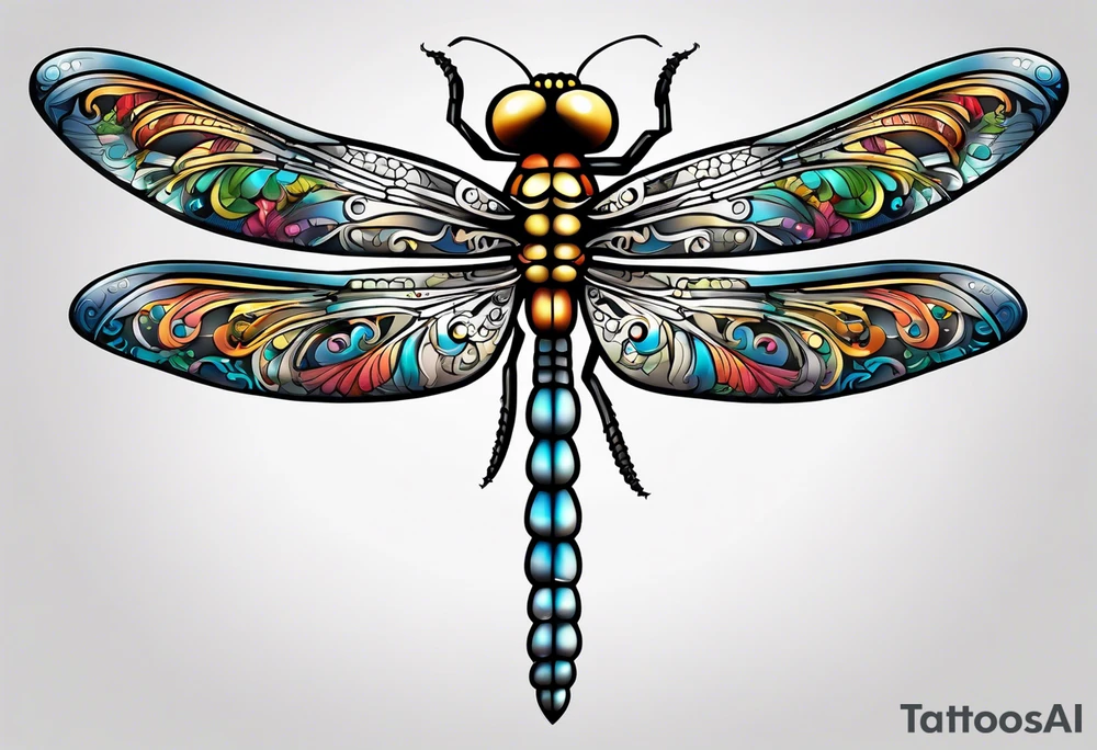 dragonfly made out of wrenches tattoo idea