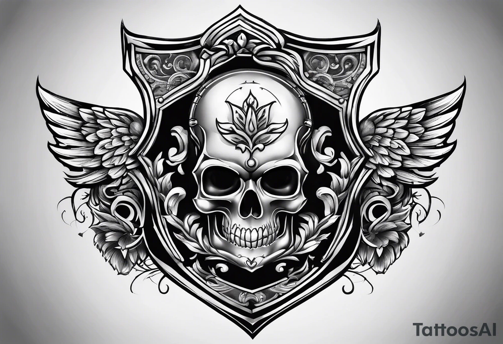 protective shield tattoo idea