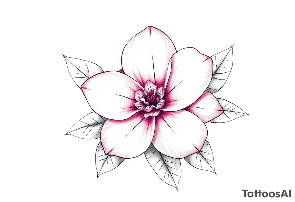 pink camelia flower tattoo idea