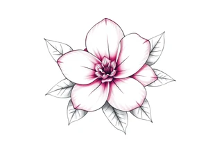 pink camelia flower tattoo idea
