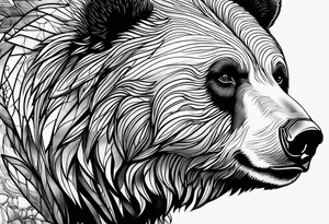 Large Grizzly Bear tattoo idea