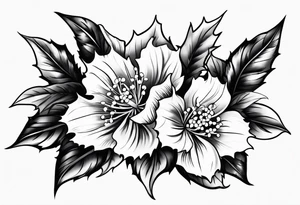 Holly birth flower tattoo idea