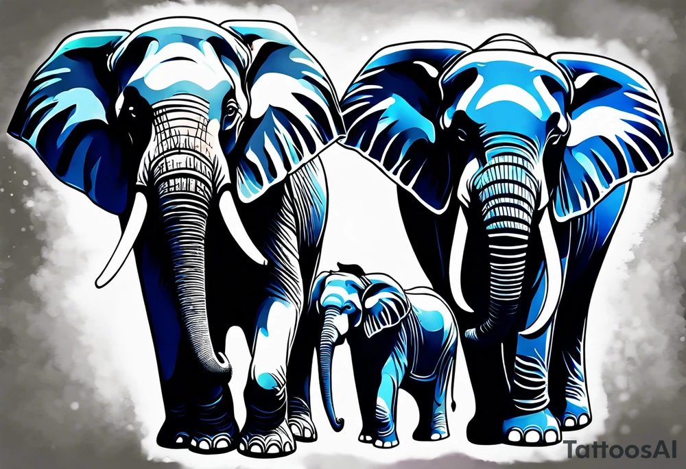 Elephant Family tattoo idea
