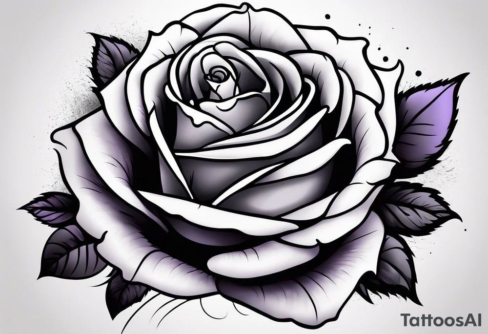 rose, violet, tattoo idea