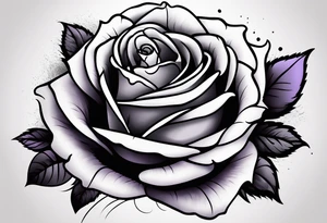 rose, violet, tattoo idea
