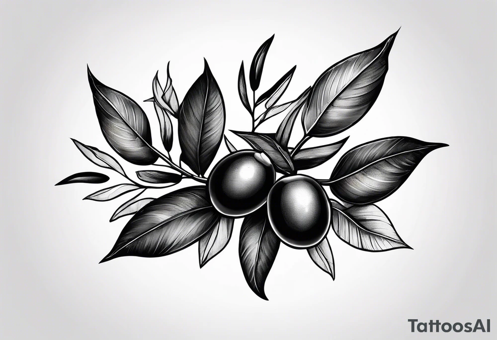 An olive branch wrap for the forearm that converts into a thorn crown at the bottom tattoo idea