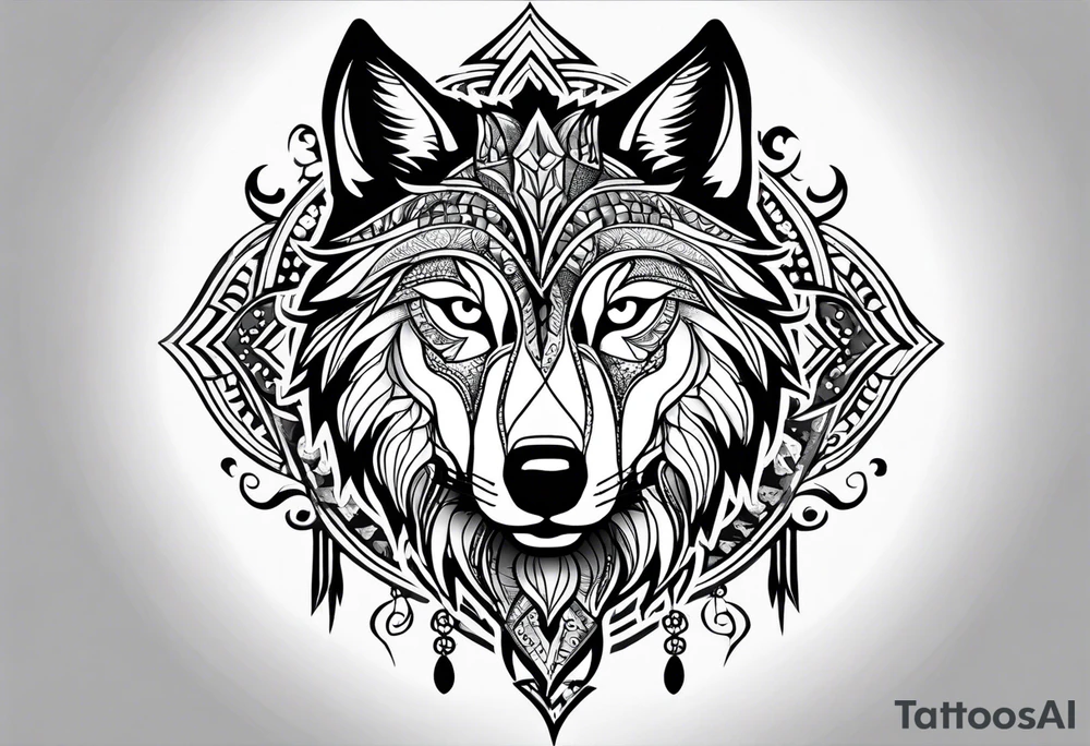 wolf tattoo idea
