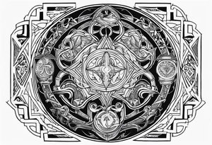 Norse mythology tattoo symbolizing the night tattoo idea