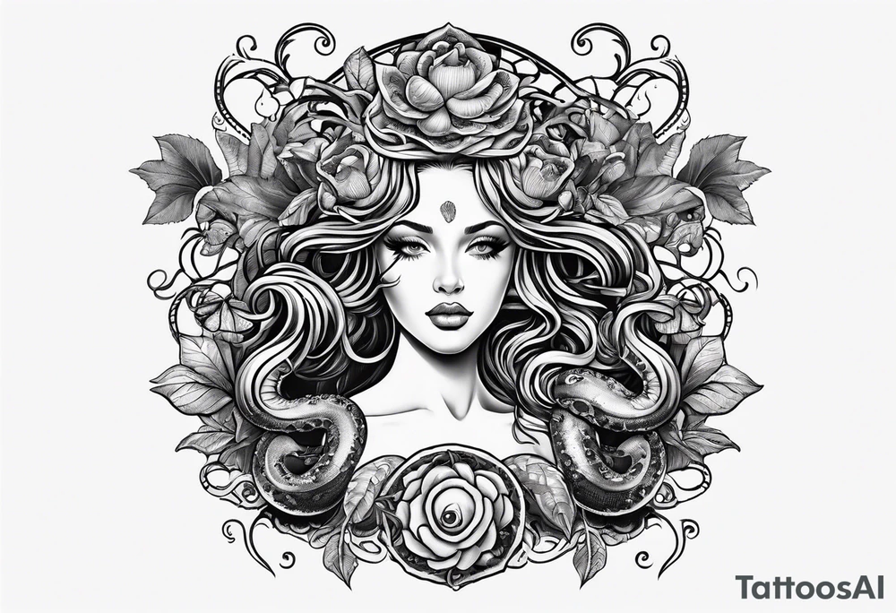 Medusa with venus fly traps instead of snakes tattoo idea