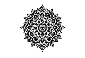 long mandala with ancient rhyme tattoo idea
