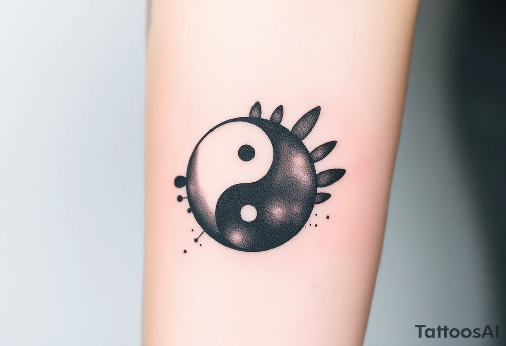 A set of black and white fingerprints forming a yin-yang symbol tattoo idea