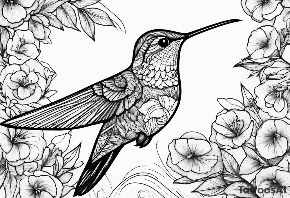 hummingbird simple no other elements tattoo idea