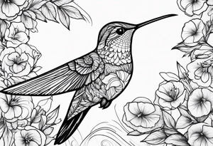 hummingbird simple no other elements tattoo idea