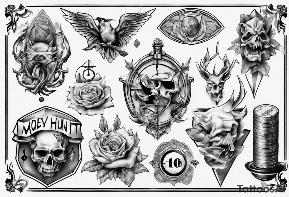 money hunt tattoo idea