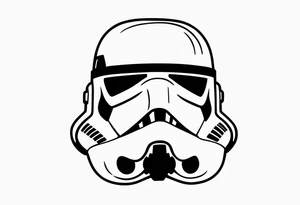 Line work storm trooper helmet tattoo idea