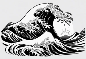 "come what may" written 
in waves tattoo idea