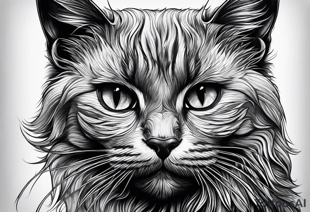 black cat tattoo idea