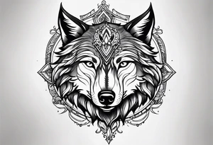 Pretty wolve tattoo idea