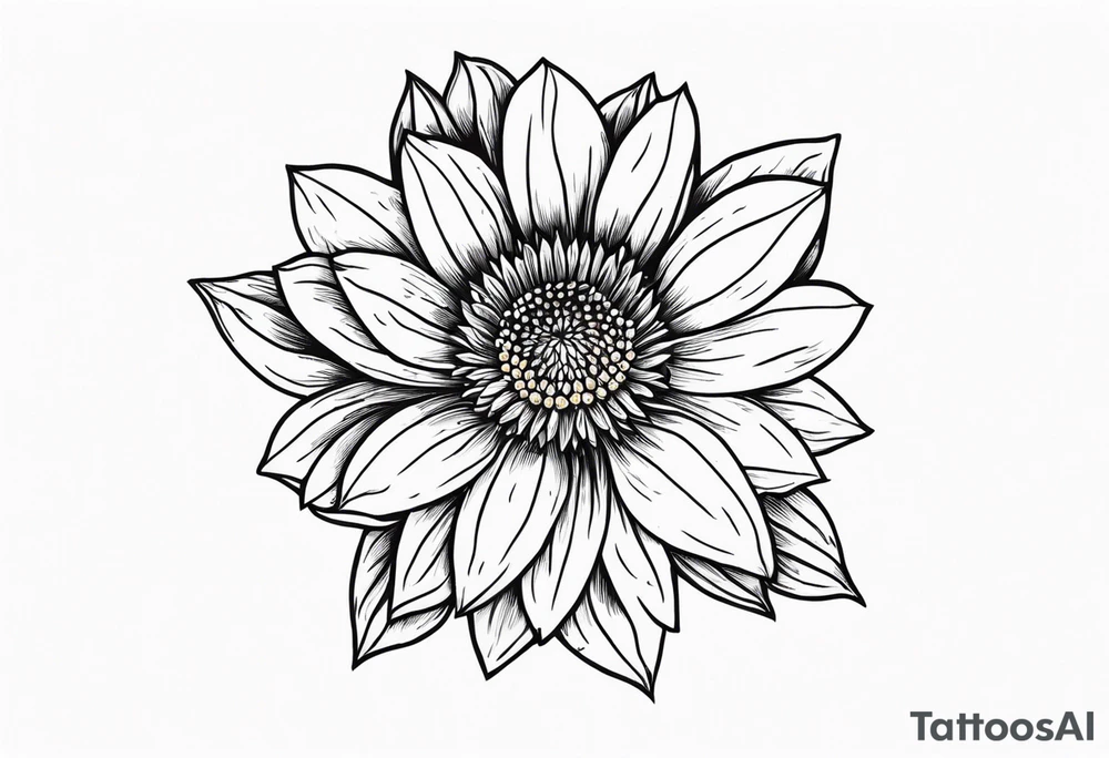 Indian blanket flower tattoo idea