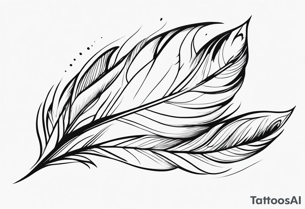 bird feathers tattoo idea