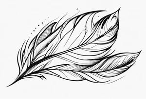 bird feathers tattoo idea