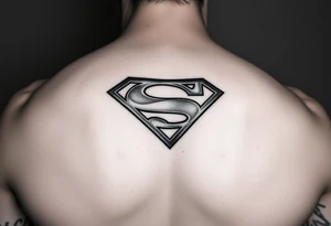 A hand tattoo that looks like the superman symbol but instead Says Soopa Villan tattoo idea